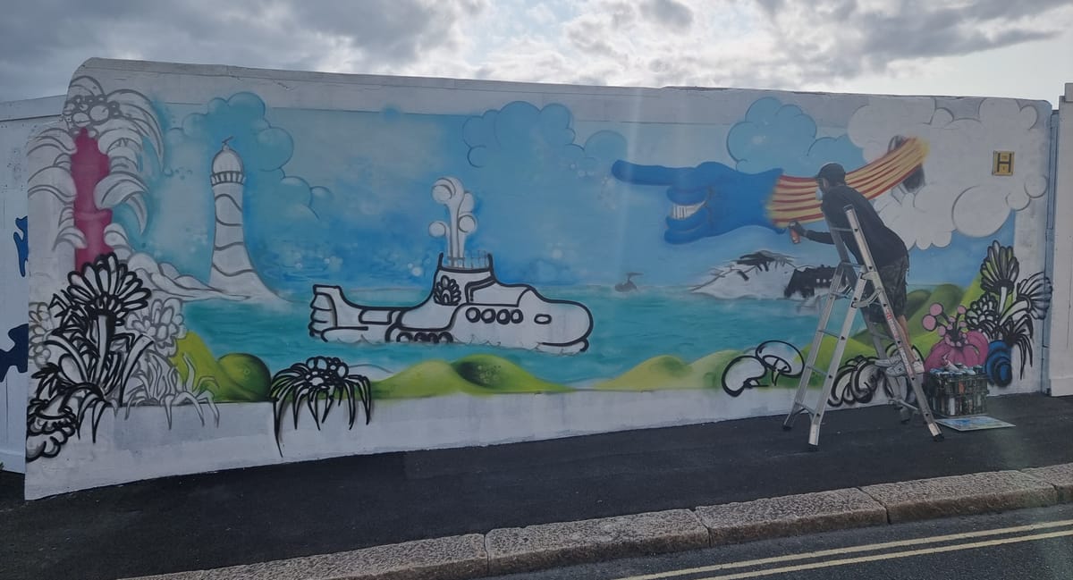 Terrific new street art taking shape at former Quality Hotel site