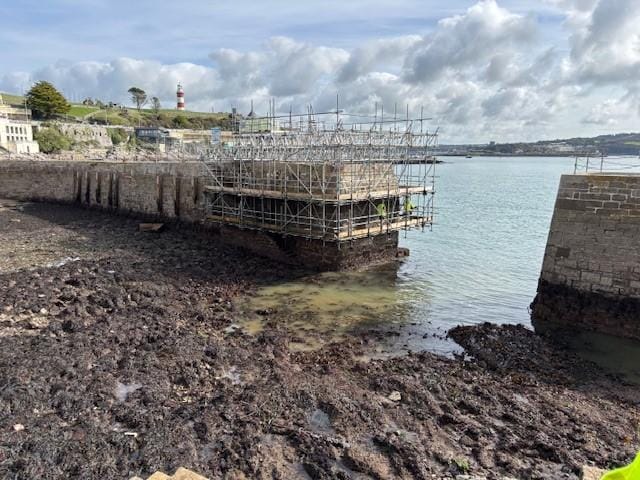 Work suspended on West Hoe pier