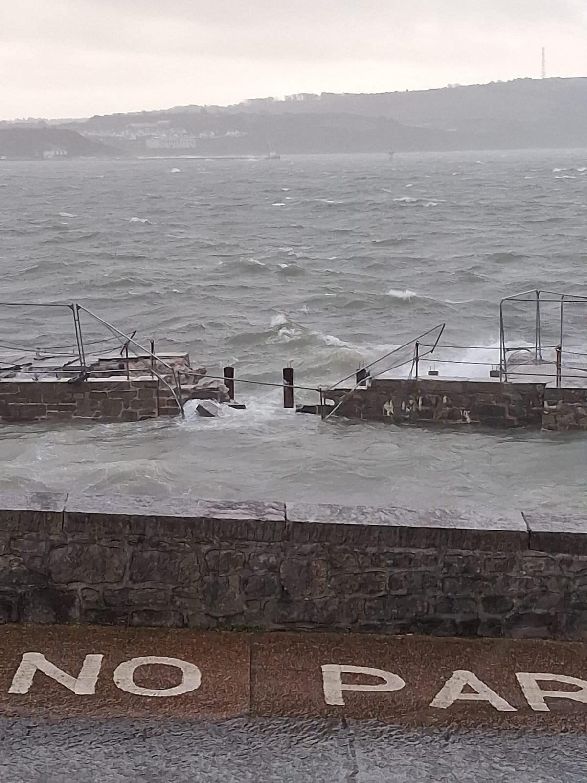 Breaking News: harbour wall falls victim to Ingrid